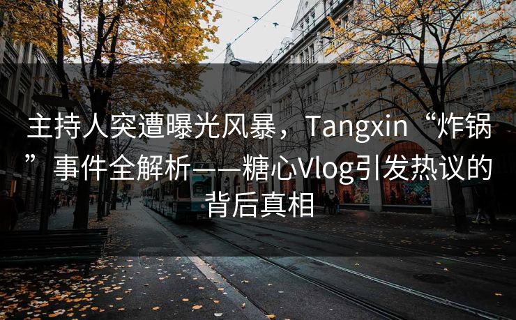 主持人突遭曝光风暴,Tangxin“炸锅”事件全解析——糖心Vlog引发热议的背后真相 主持人突遭曝光风暴,Tangxin“炸锅”事件全解析——糖心Vlog引发热议的背后真相